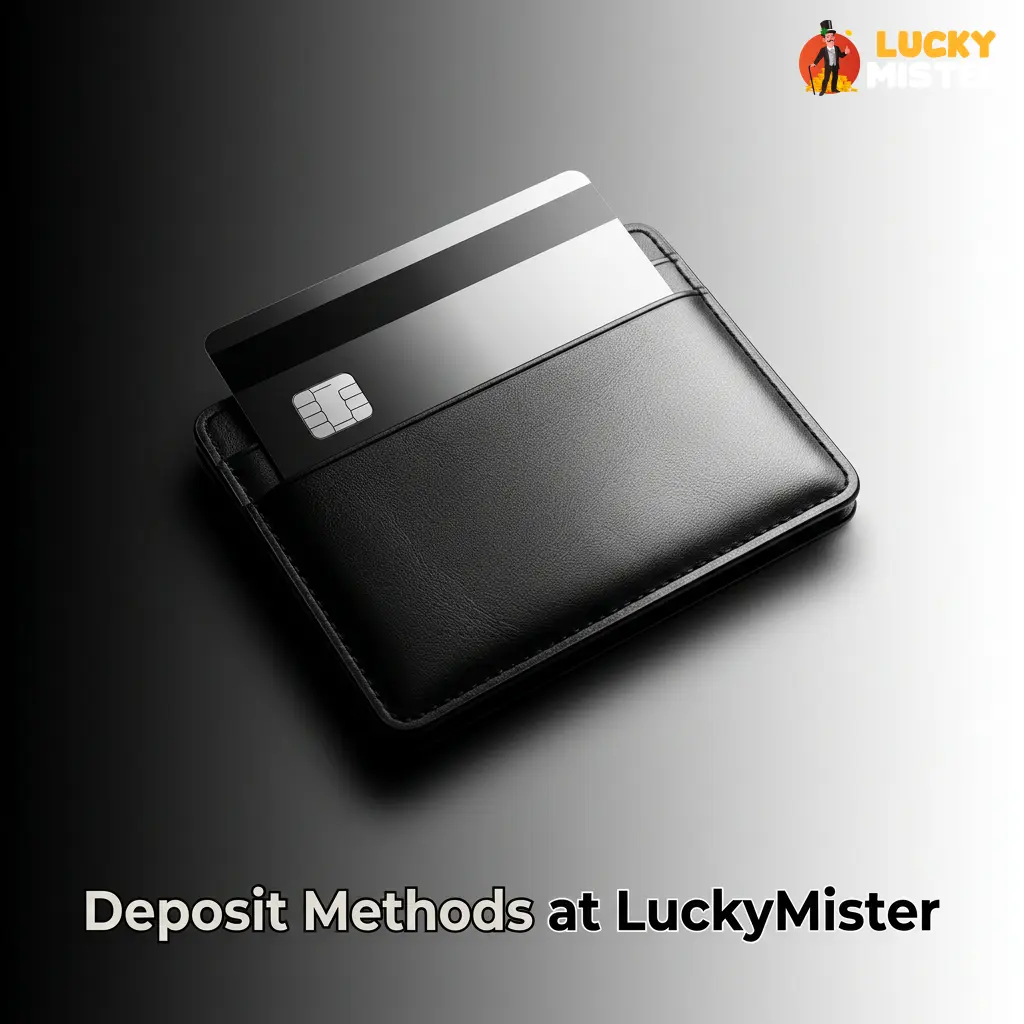 LuckyMister casino deposit methods for UK players including Visa, Mastercard, PayPal and bank transfer options