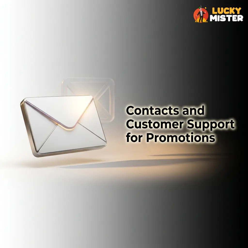 LuckyMister customer support channels including live chat, email, help centre, and social media for UK players