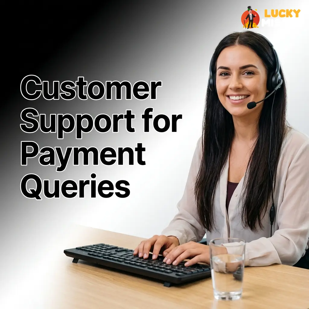 LuckyMister customer support options for payment queries including live chat, email, and help centre for UK players