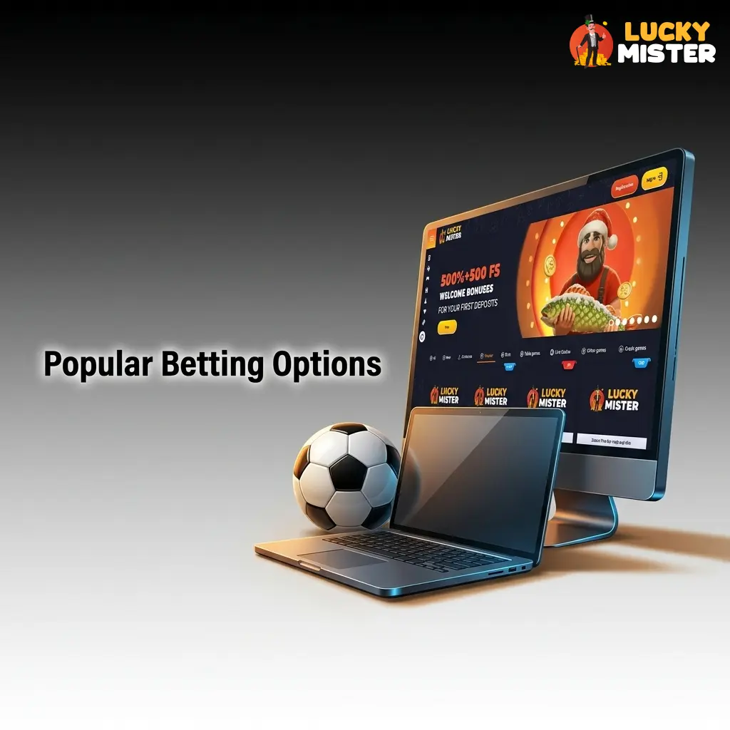 LuckyMister popular betting options including live betting, pre-game lines, and accumulator bets for UK bettors
